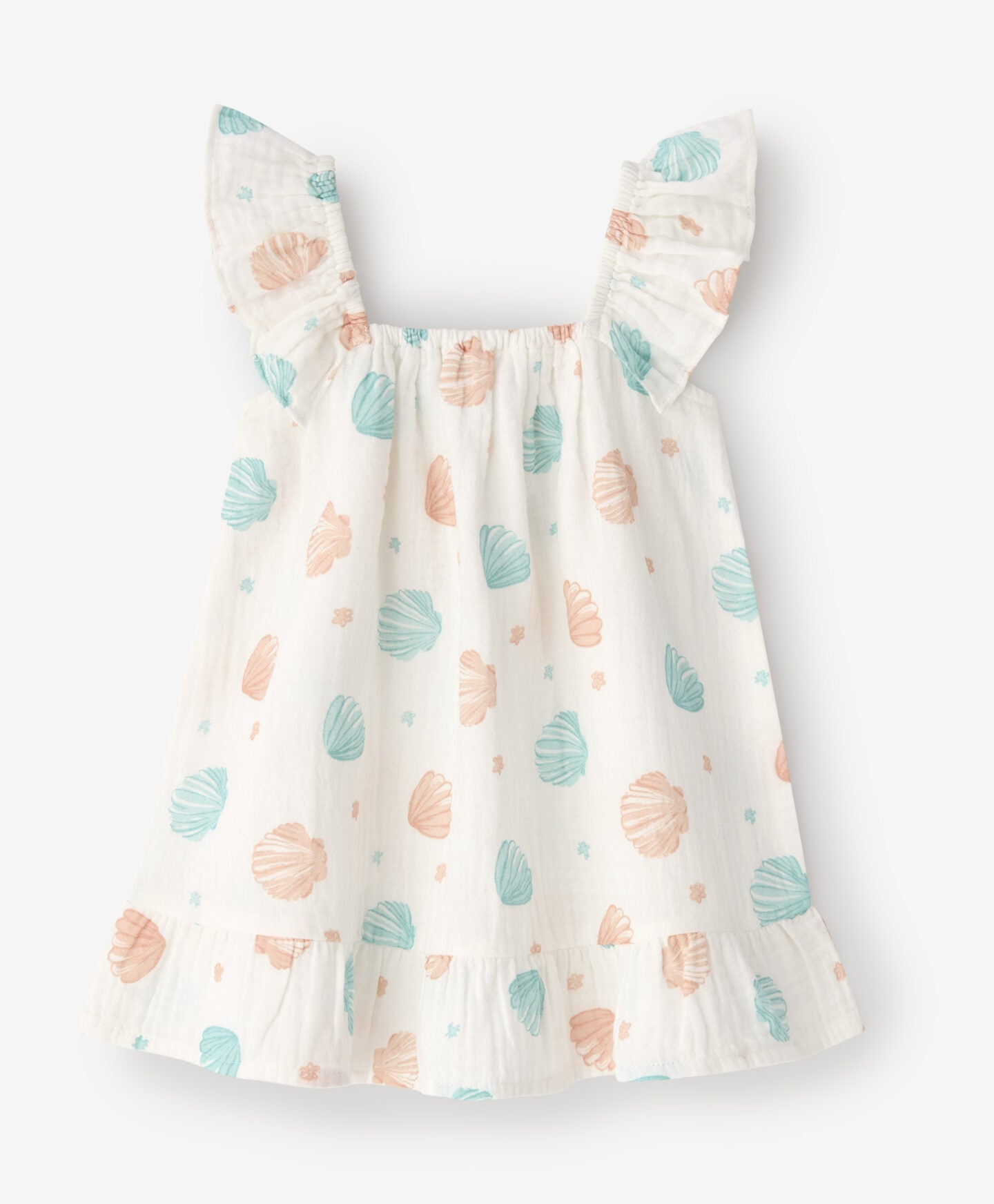 631802 Sukienka niem dz dzianina AOP kieszonki kaczuszka królik 6-36