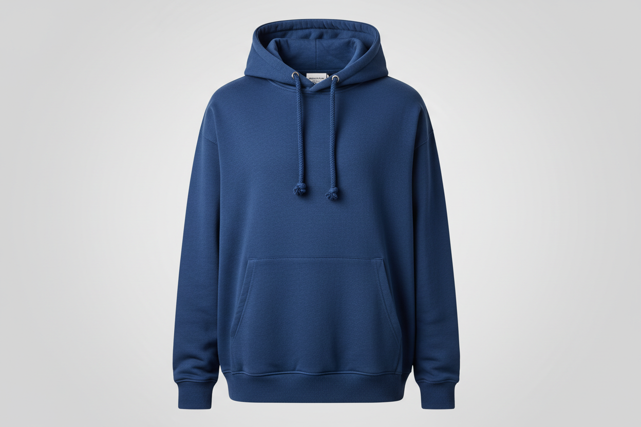blue hoodie