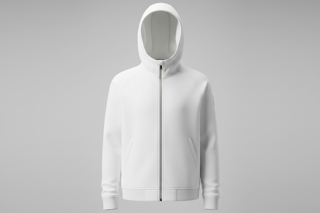 white jacket hoodie